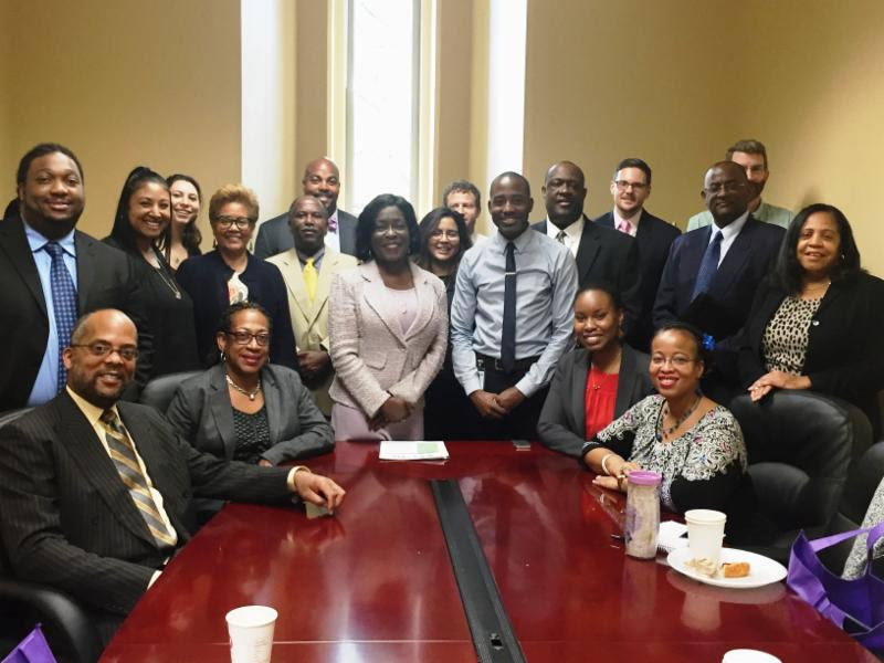 Image:People's Counsel Sandra Mattavous-Frye with OPC and DC Council staff.