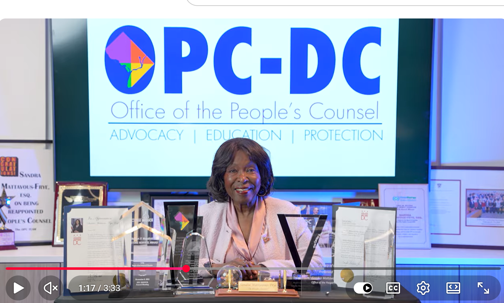 People’s Counsel Sandra Mattavous-Frye Bids Farewell