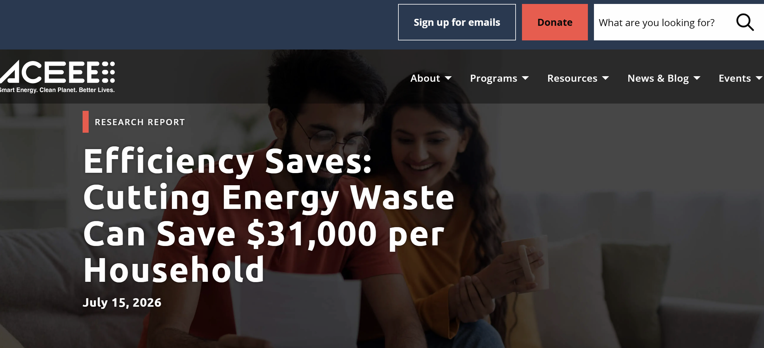 Efficiency Saves: Cutting Energy Waste Can Save $31,000 per Household