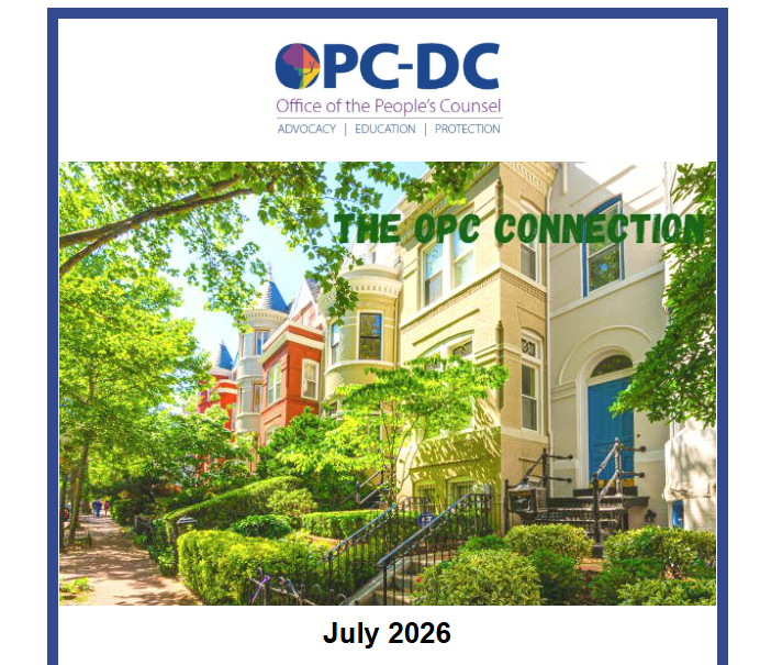 ICYMI: Putting the Brakes on High Utilities, Pulling the Plug on Pipeline Spending, Disputing Water Bills & More in the July OPC Connection!
