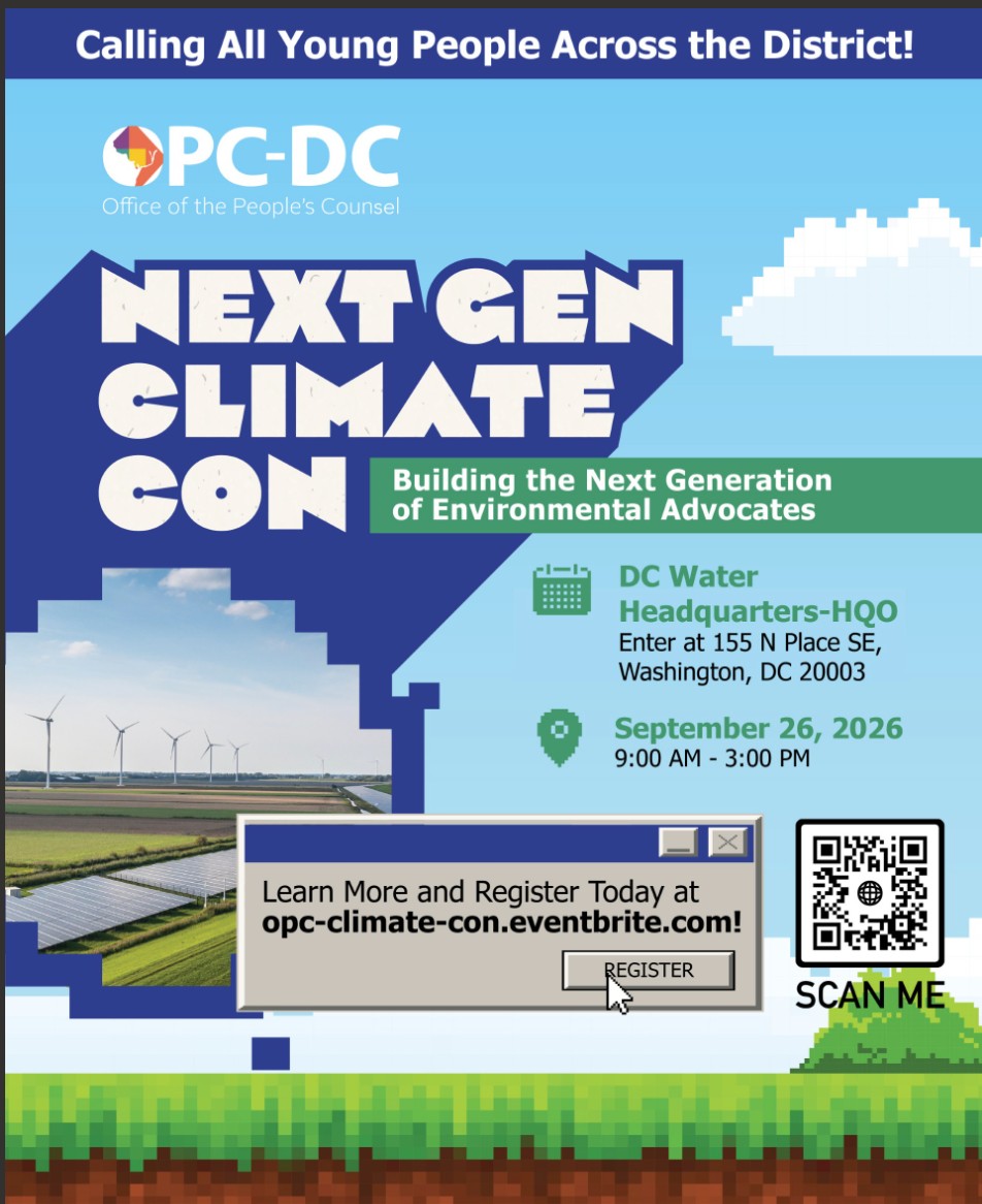 Calling All Young People Across the District to come out and join OPC at The Next Gen Climate Con Event!